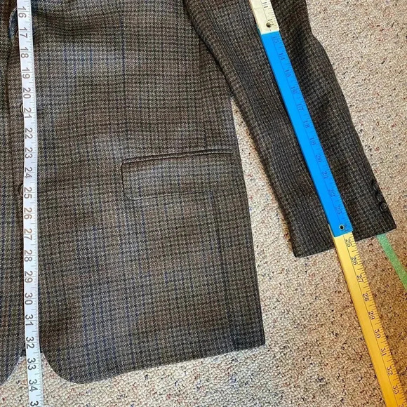 Zylos Gold George Machado Cashmere Wool Blend 3 Button Suit Blazer Mens 44R - Picture 4 of 9